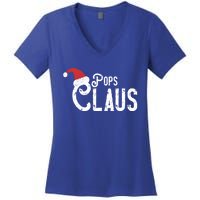 Pops Claus Traditional Santa Matching Family Christmas Gift Women's V-Neck T-Shirt