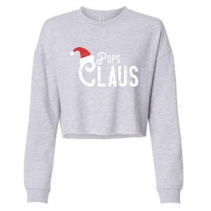 Pops Claus Traditional Santa Matching Family Christmas Gift Cropped Pullover Crew