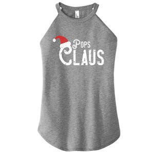 Pops Claus Traditional Santa Matching Family Christmas Gift Women's Perfect Tri Rocker Tank