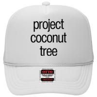 Project Coconut Tree High Crown Mesh Back Trucker Hat