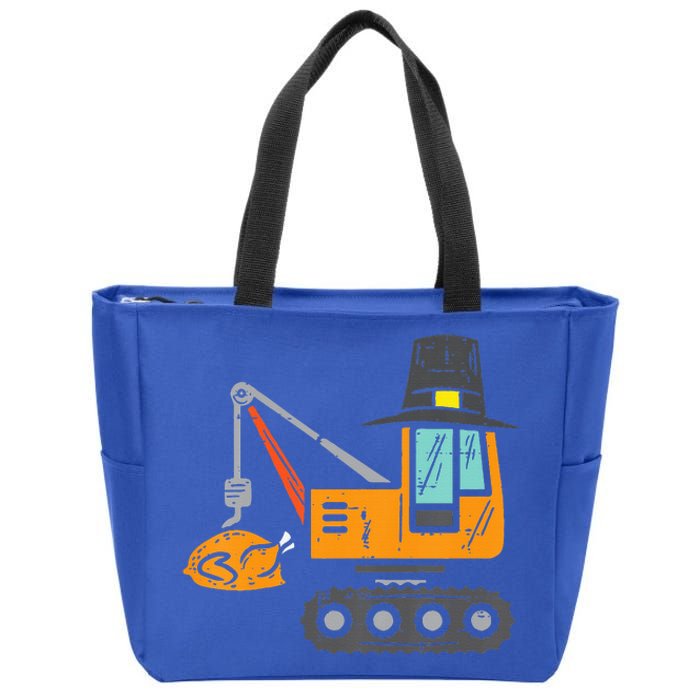 Pilgrim Crane Turkey Thanksgiving Truck Zip Tote Bag