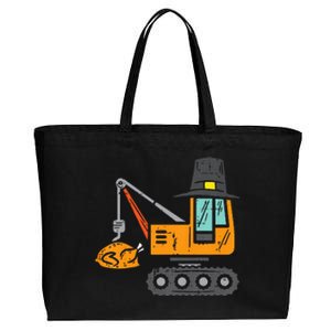 Pilgrim Crane Turkey Thanksgiving Truck Cotton Canvas Jumbo Tote