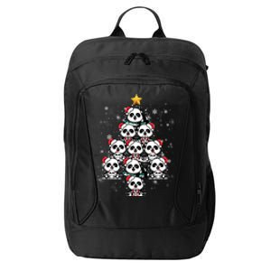 Panda Christmas Tree Panda Lovers Panda Christmas Gift City Backpack