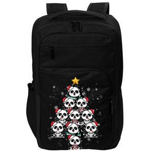 Panda Christmas Tree Panda Lovers Panda Christmas Gift Impact Tech Backpack