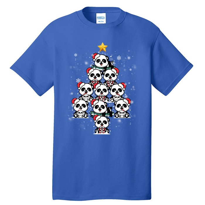 Panda Christmas Tree Panda Lovers Panda Christmas Gift Tall T-Shirt