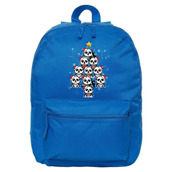 Panda Christmas Tree Panda Lovers Panda Christmas Gift 16 in Basic Backpack