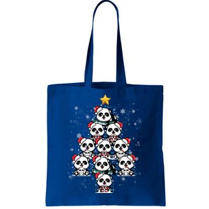 Panda Christmas Tree Panda Lovers Panda Christmas Gift Tote Bag