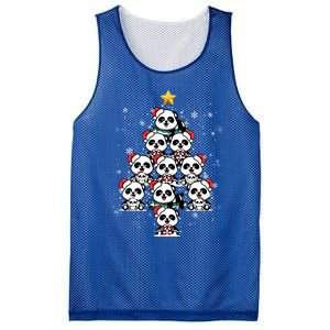 Panda Christmas Tree Panda Lovers Panda Christmas Gift Mesh Reversible Basketball Jersey Tank