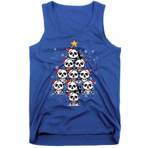 Panda Christmas Tree Panda Lovers Panda Christmas Gift Tank Top