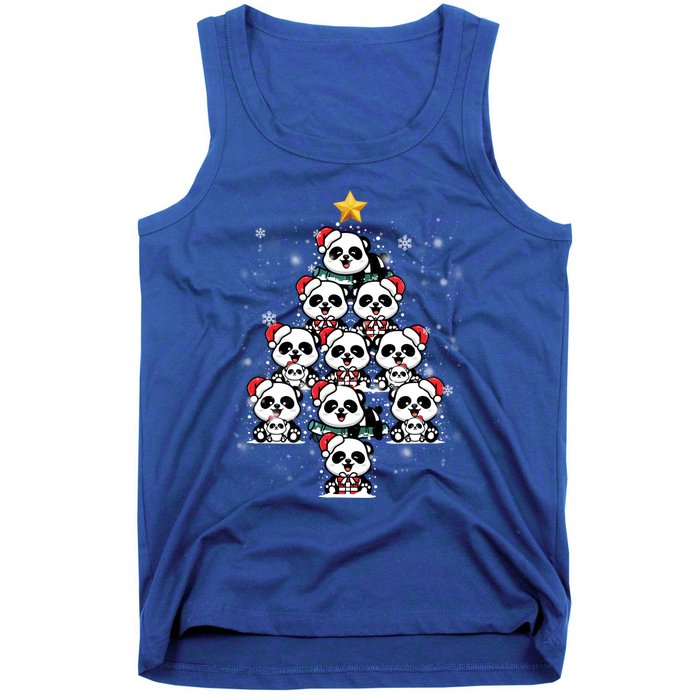 Panda Christmas Tree Panda Lovers Panda Christmas Gift Tank Top