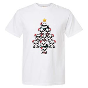 Panda Christmas Tree Panda Lovers Panda Christmas Gift Garment-Dyed Heavyweight T-Shirt