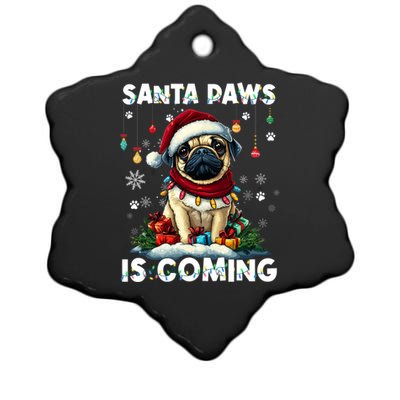 Pug Christmas Tree Lights Decorations Dog Lover Xmas Funny Gift Cute Gift Ceramic Star Ornament