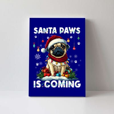 Pug Christmas Tree Lights Decorations Dog Lover Xmas Funny Gift Cute Gift Canvas