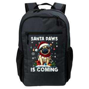 Pug Christmas Tree Lights Decorations Dog Lover Xmas Funny Gift Cute Gift Daily Commute Backpack