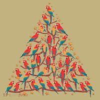 Parrot Christmas Tree Macaw Conure Cockatiel Xmas T-Shirt