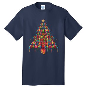 Parrot Christmas Tree Macaw Cockatiel Conure Xmas Lover Tall T-Shirt