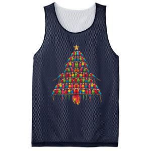 Parrot Christmas Tree Macaw Cockatiel Conure Xmas Lover Mesh Reversible Basketball Jersey Tank