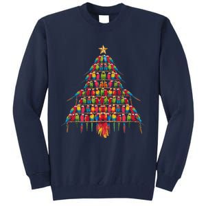 Parrot Christmas Tree Macaw Cockatiel Conure Xmas Lover Tall Sweatshirt