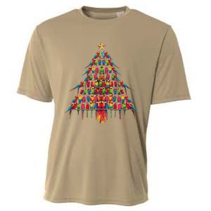 Parrot Christmas Tree Macaw Cockatiel Conure Xmas Lover Cooling Performance Crew T-Shirt