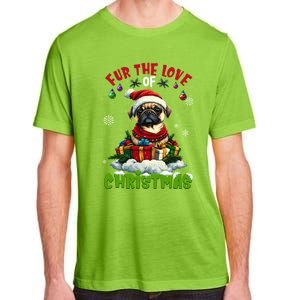 Pug Christmas Tree Lights Decorations Dog Lover Xmas Funny Gift Adult ChromaSoft Performance T-Shirt