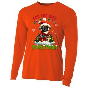 Pug Christmas Tree Lights Decorations Dog Lover Xmas Funny Gift Cooling Performance Long Sleeve Crew