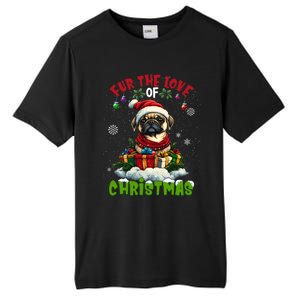 Pug Christmas Tree Lights Decorations Dog Lover Xmas Funny Gift Tall Fusion ChromaSoft Performance T-Shirt