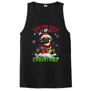 Pug Christmas Tree Lights Decorations Dog Lover Xmas Funny Gift PosiCharge Competitor Tank