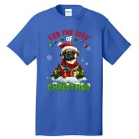 Pug Christmas Tree Lights Decorations Dog Lover Xmas Funny Gift Tall T-Shirt