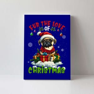 Pug Christmas Tree Lights Decorations Dog Lover Xmas Funny Gift Canvas