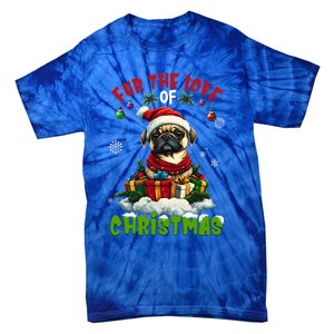 Pug Christmas Tree Lights Decorations Dog Lover Xmas Funny Gift Tie-Dye T-Shirt