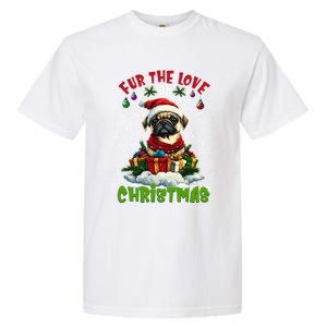 Pug Christmas Tree Lights Decorations Dog Lover Xmas Funny Gift Garment-Dyed Heavyweight T-Shirt