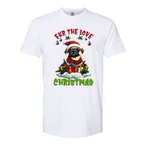 Pug Christmas Tree Lights Decorations Dog Lover Xmas Funny Gift Softstyle CVC T-Shirt