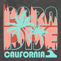 Paradise California Tropical Vacation Time Vector Backpack