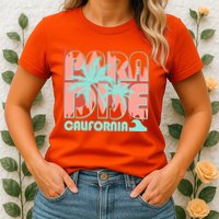 Paradise California Tropical Vacation Time Womens T-Shirt
