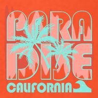 Paradise California Tropical Vacation Time Womens T-Shirt