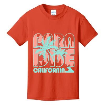 Paradise California Tropical Vacation Time Kids T-Shirt