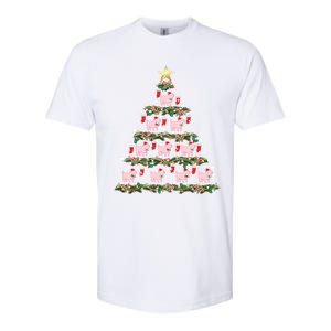 Pigs Christmas Tree Pigs Xmas Ornats Gift Softstyle CVC T-Shirt