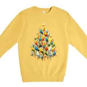 Parrot Christmas Tree Macaw Cockatiel Conure Xmas Premium Crewneck Sweatshirt