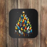 Parrot Christmas Tree Macaw Cockatiel Conure Xmas Coaster