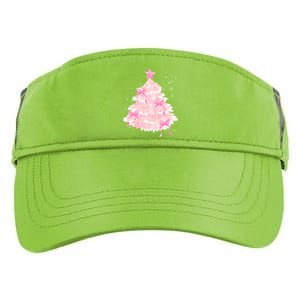 Pink Christmas Tree Bow Cute Holiday Adult Drive Performance Visor