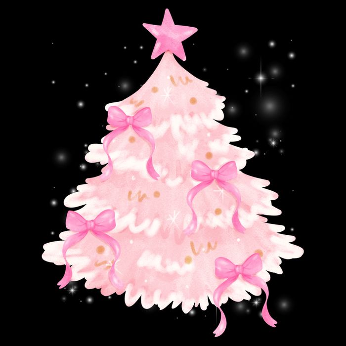 Pink Christmas Tree Bow Cute Holiday Impact Tech Backpack