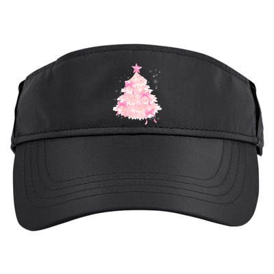 Pink Christmas Tree Bow Cute Holiday Adult Drive Performance Visor
