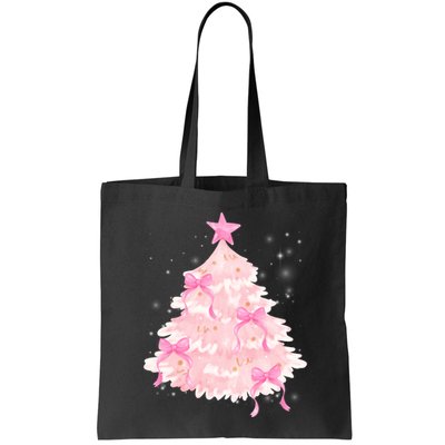 Pink Christmas Tree Bow Cute Holiday Bag
