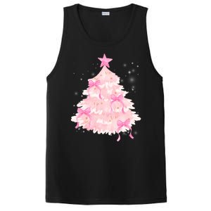 Pink Christmas Tree Bow Cute Holiday PosiCharge Competitor Tank