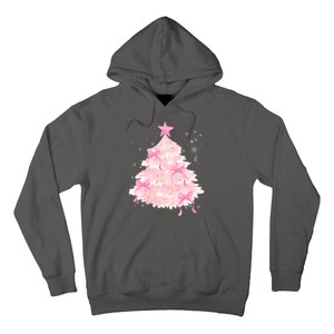 Pink Christmas Tree Bow Cute Holiday Hoodie