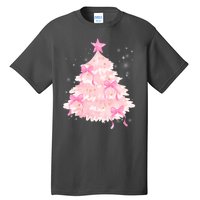 Pink Christmas Tree Bow Cute Holiday Tall T-Shirt