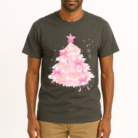 Pink Christmas Tree Bow Cute Holiday Tall T-Shirt