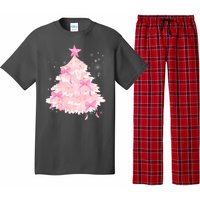 Pink Christmas Tree Bow Cute Holiday Pajama Set