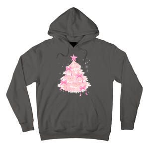 Pink Christmas Tree Bow Cute Holiday Tall Hoodie