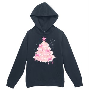 Pink Christmas Tree Bow Cute Holiday Urban Pullover Hoodie